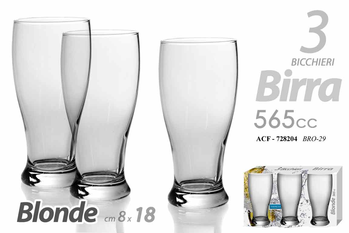 ACF/3 BICCHIERI 565CC BLONDE BRO29A84