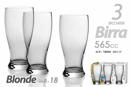 ACF/3 BICCHIERI 565CC BLONDE BRO29A84