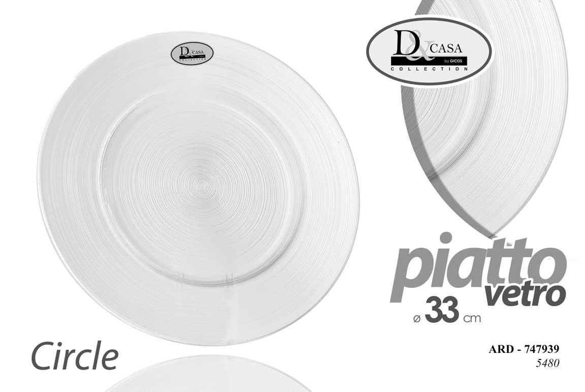 ARD/PIATTO VETRO CIRCLE 33CM 5480