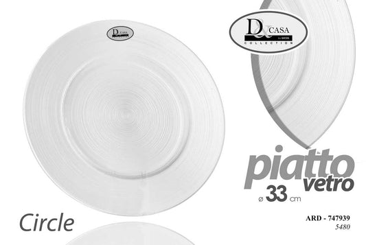 ARD/PIATTO VETRO CIRCLE 33CM 5480