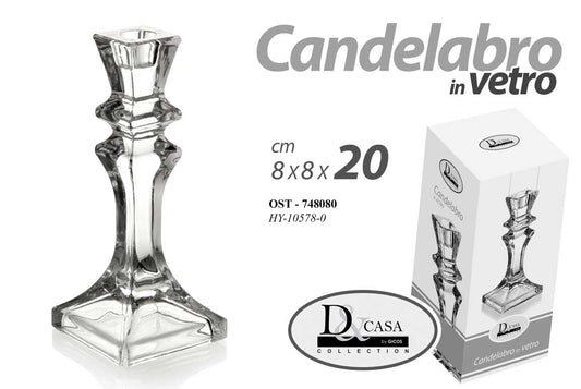 OST/CANDELABRO CLEAR 8*8*20CM HY-10578-0