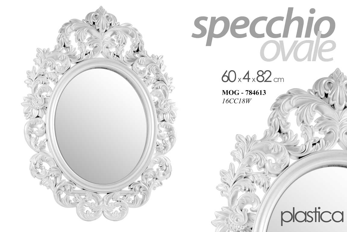 MOG/SPECCHIO OVA BCO 60*82*4,2CM 16CC18W