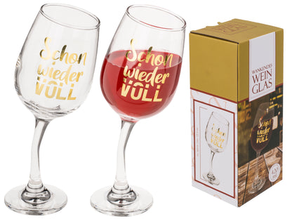 BICCHIERE DA VINO STORTO, PER CA. 420 ML, CA. 8,5 X 22,5 CM,