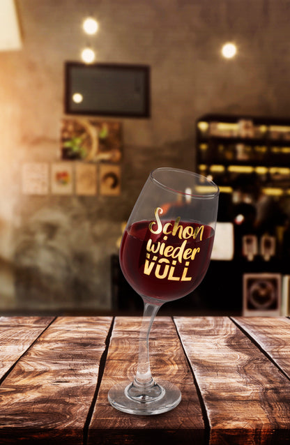 BICCHIERE DA VINO STORTO, PER CA. 420 ML, CA. 8,5 X 22,5 CM,