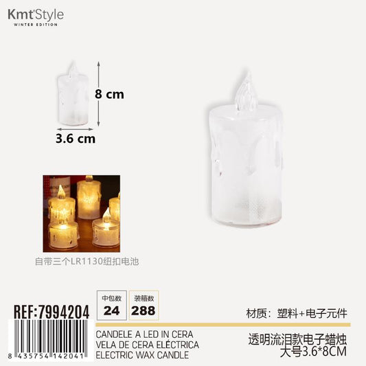 CANDELE A LED IN CERA 3.6*8CM
