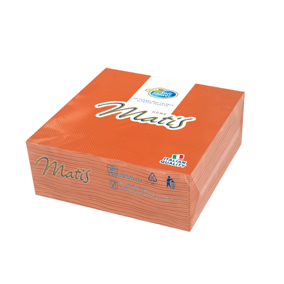 TOVAGLIOLI MATIS 38X38 40PZ ARANCIO