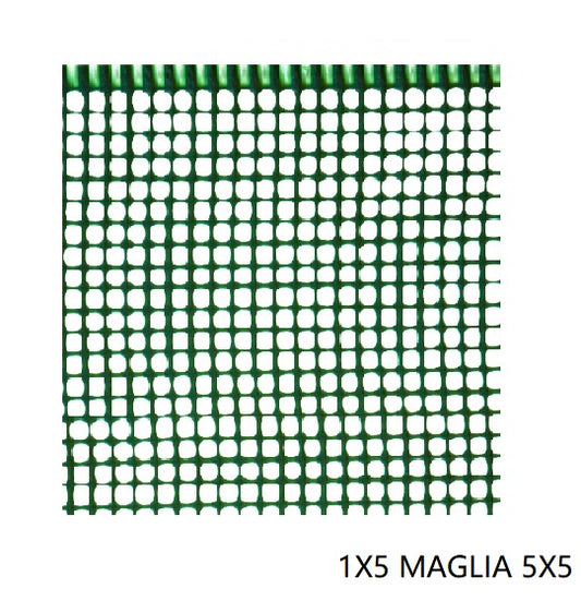 RETE MINI-QUADRA 1X5 MAGLIA 5X5 VERDE