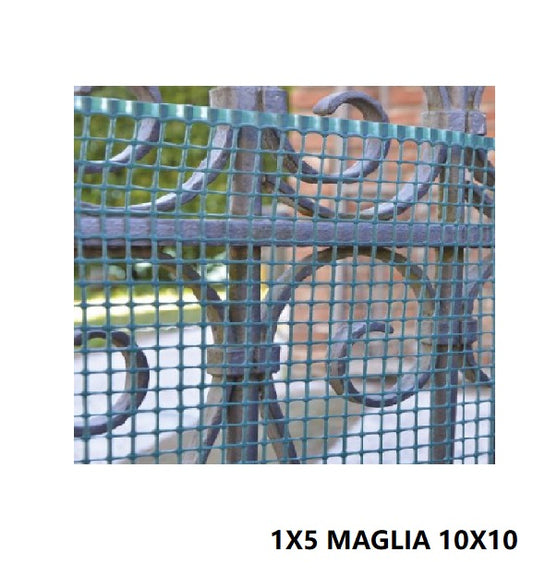 RETE QUADRA 1X5 MAGLIA 10X10 VERDE