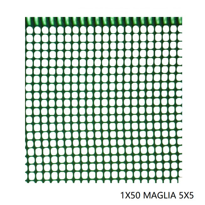 RETE MINI QUADRA 1X50 MAGLIA 5X5 VERDE