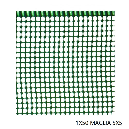 RETE MINI QUADRA 1X50 MAGLIA 5X5 VERDE
