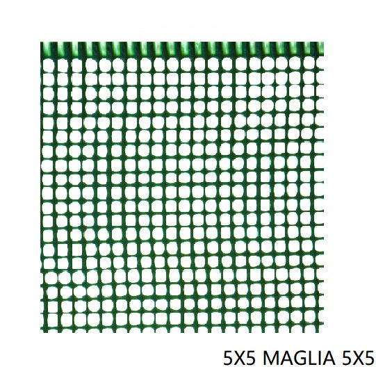 RETE MINI-QUADRA 0,5X5 MAGLIA 5X5 VERDE