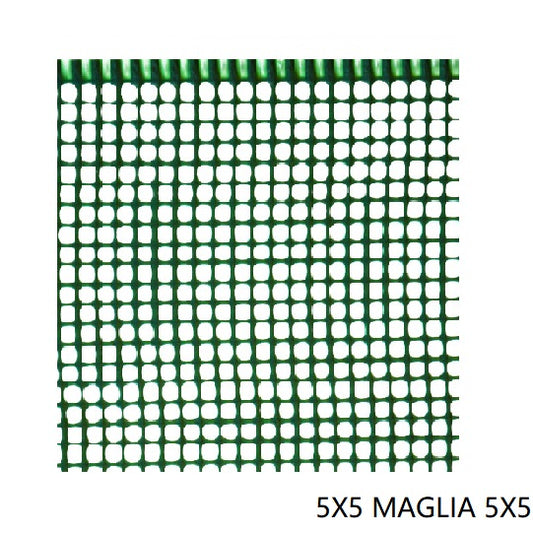 RETE MINI-QUADRA 0,5X5 MAGLIA 5X5 VERDE