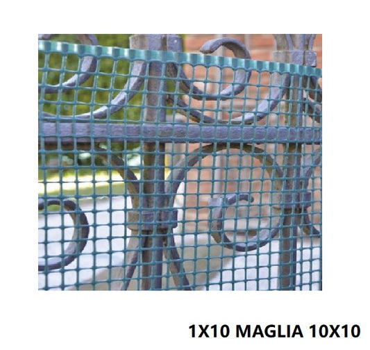 RETE QUADRA 1X10 MAGLIA 10X10 VERDE