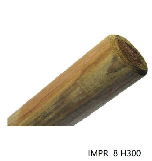 PALO ROTONDO S/PUNTA LEGNO IMPR  8 H300