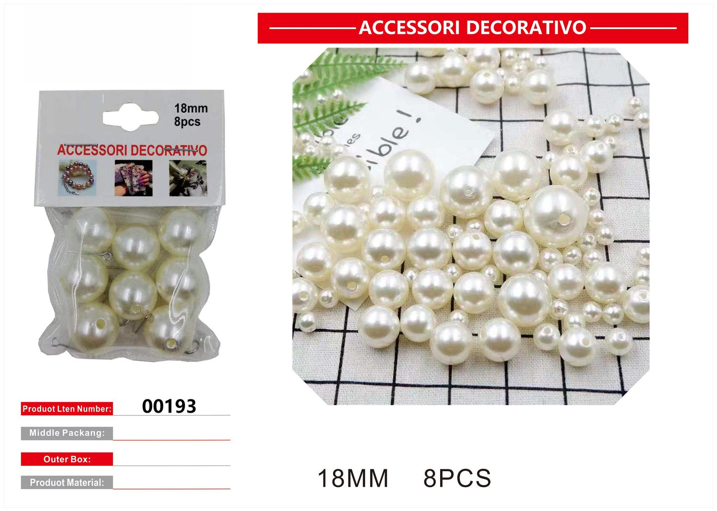 ACCESSORI DECORAZIONE 18MM 8PZ