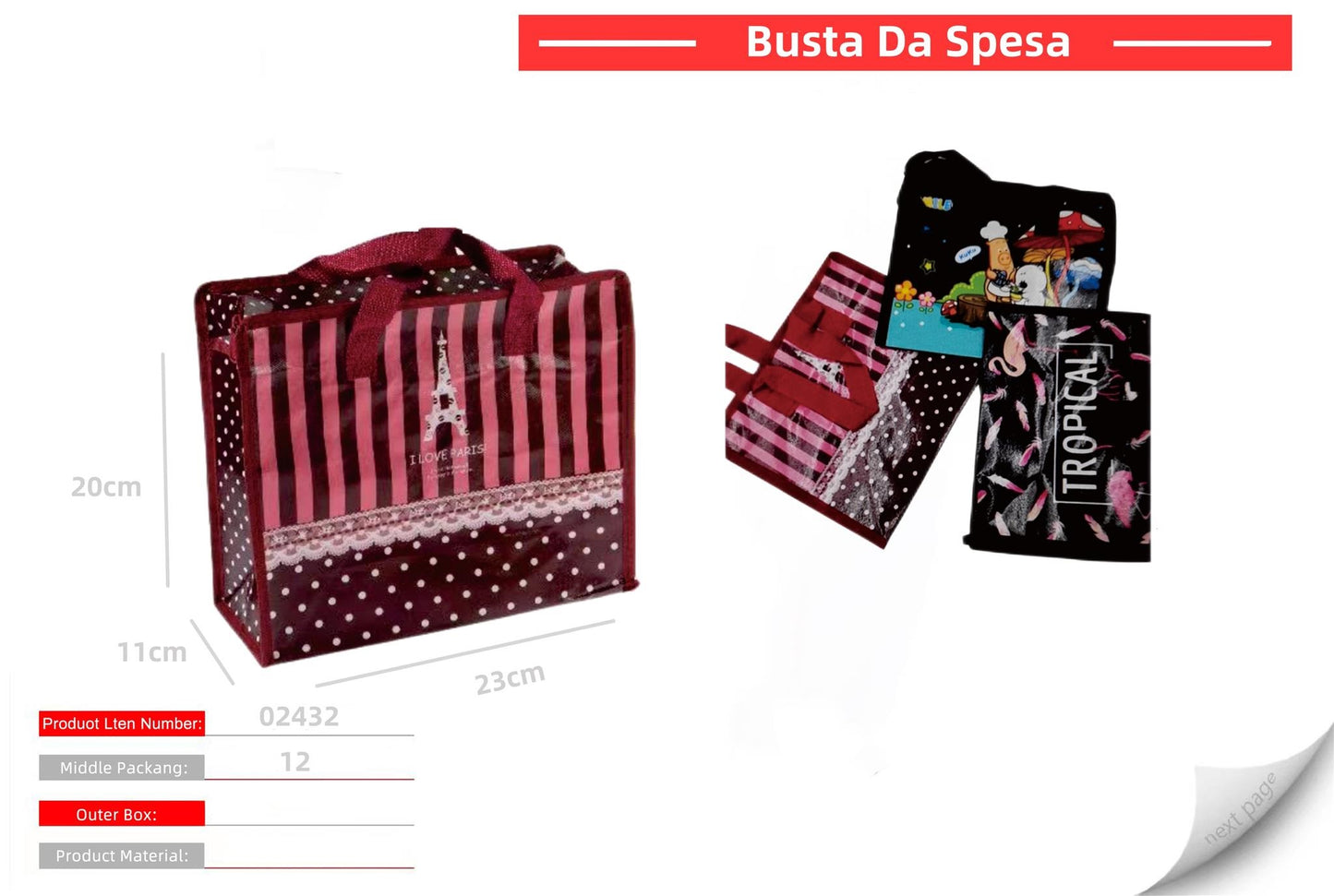 BORSA IN TESSUTO