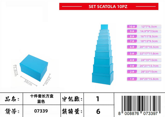 SET SCATOLA 10PZ AZZURRO (NETTO)
