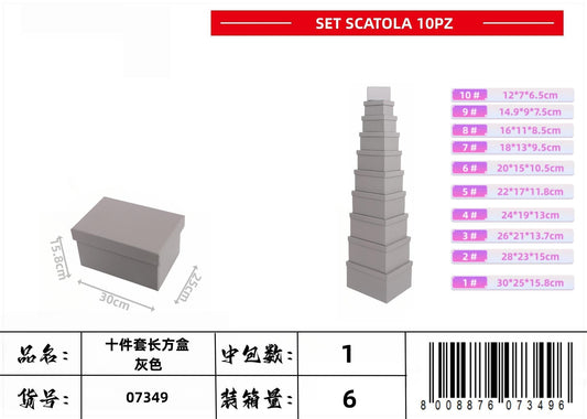 SET SCATOLA 10PZ GRIGIO (NETTO)