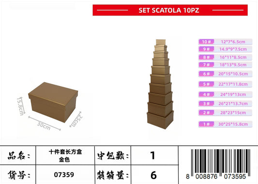SET SCATOLA 10PZ ORO (NETTO)