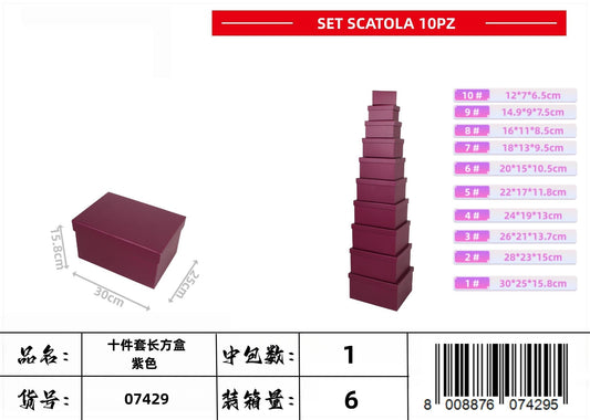SET SCATOLA 10PZ VIOLA (NETTO)