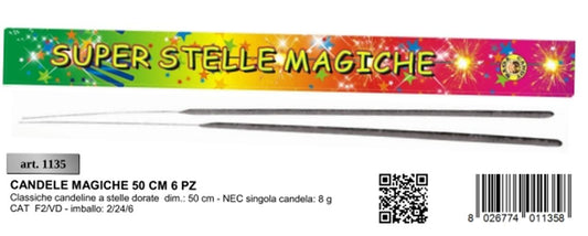 STELLE MAGICHE 50CM SCAT.6PZ