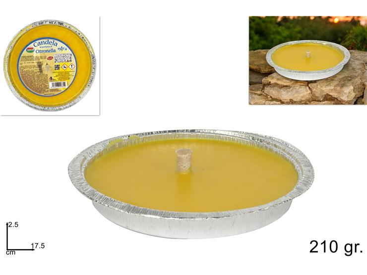 VASETTO CITRONELLA ALLUMINIO 80GR DIAM 8.5 CM ART. CR85C