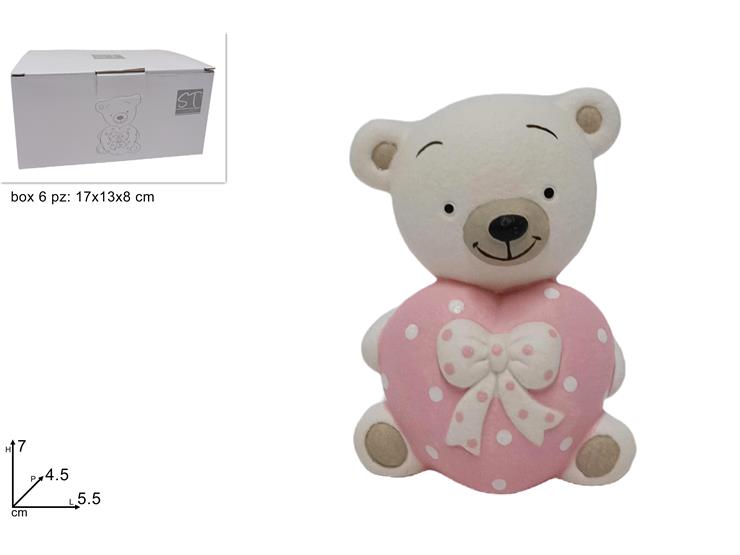 ORSETTO CON CUORE ROSA 23S2108F