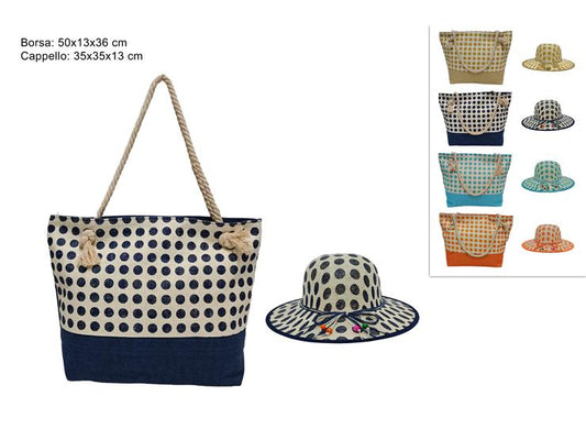 BORSA   CAPPELLO MARE IN PAGLIA FANTASIA POIS 4COL 2023213