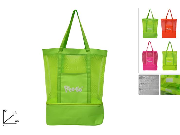 BORSA MARE CON TASCA FRIGO COLORI FLUO H21881212X-FLUO