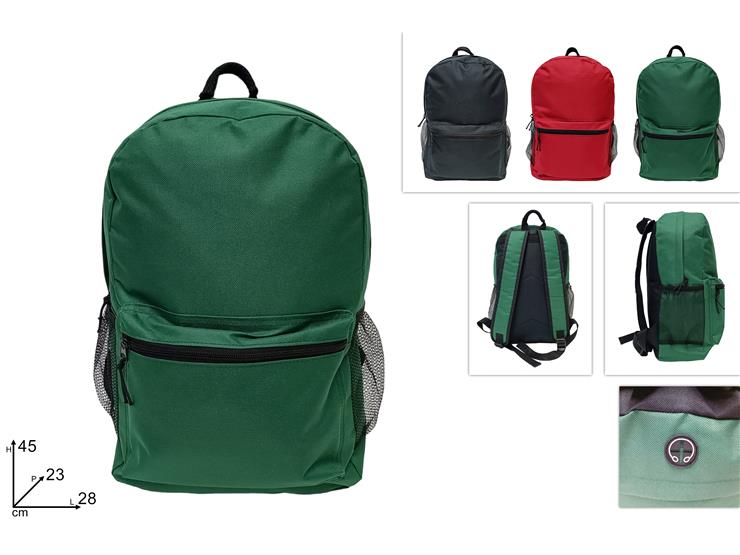 ZAINO 2 TASCHE 3 COLORI HYB23-18