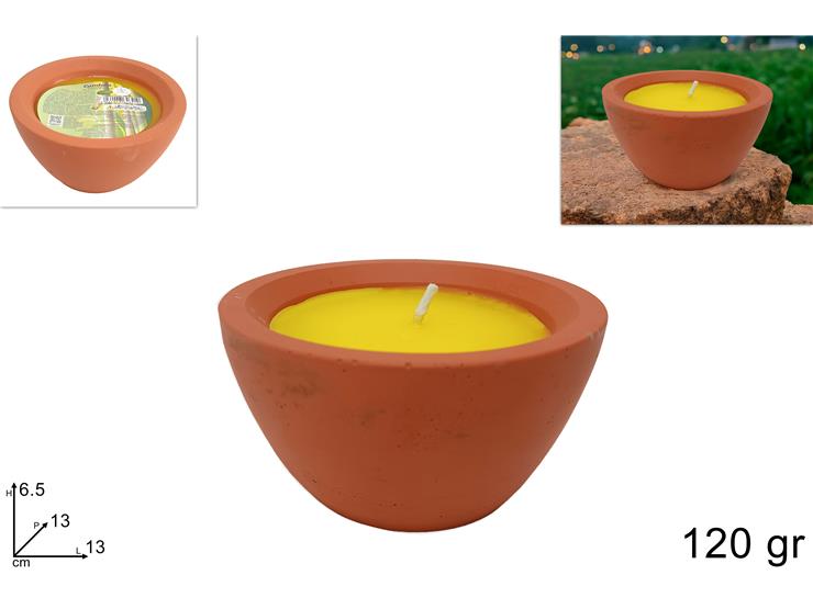 CITRONELLA 120GR IN VASO MARRONE 60182024BROWN