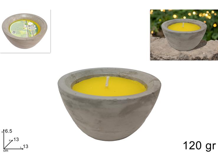 CITRONELLA 120GR IN VASO GRIGIO 60182024GREY