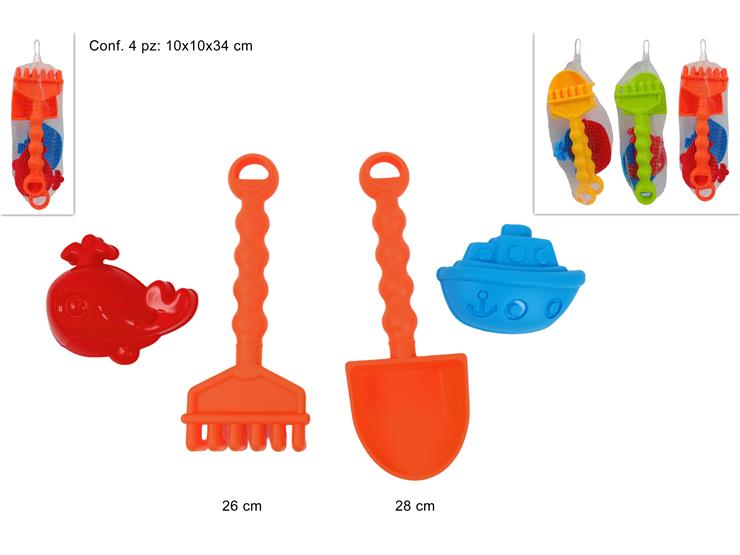 ATTREZZI GIOCO MARE SET 4PZ 3ASS JN000728D