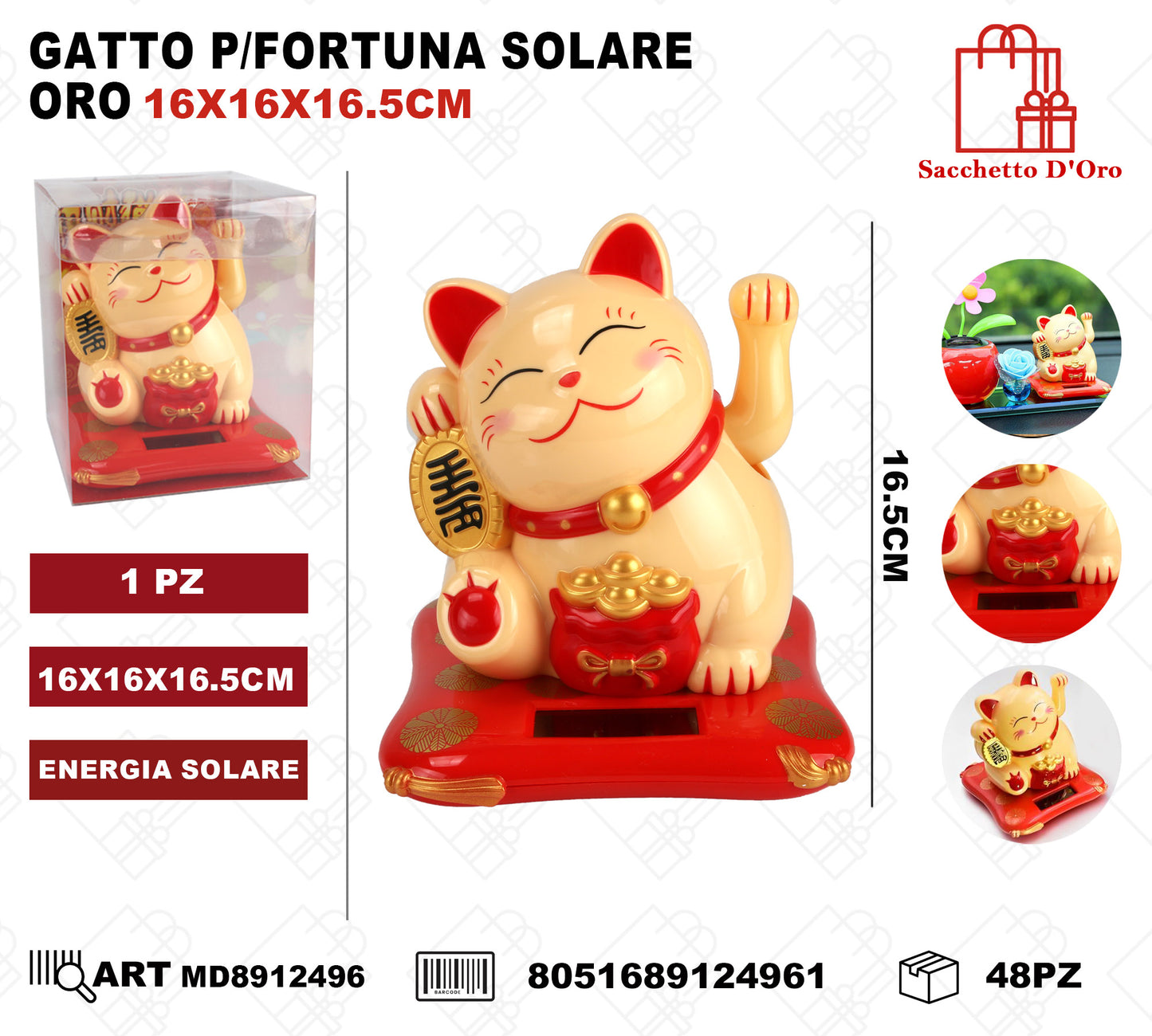 GATTO P/FORTUNA SOLARE ORO