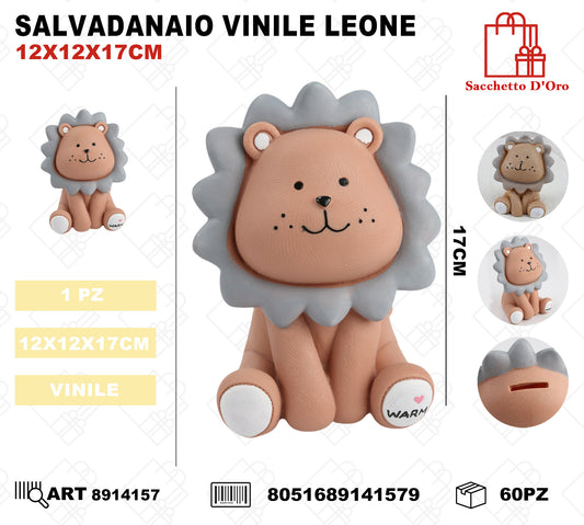 SALVADANAIO VINILE LEONE 12*12*17CM