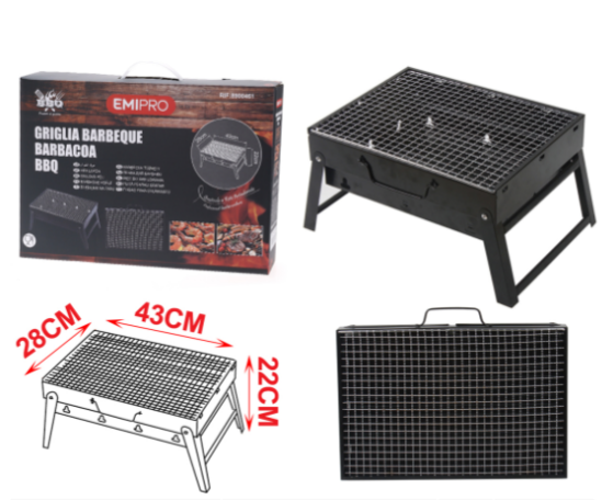 GRIGLIA BARBEQUE 43*28*22CM