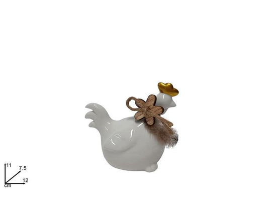 GALLINA CERAMICA 12CM C23186-1