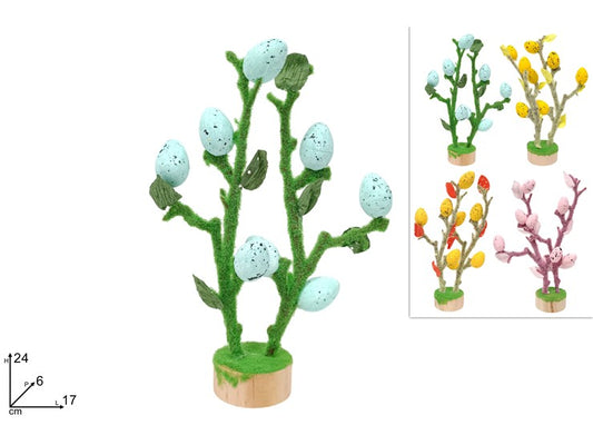 ALBERO DECORATO CON UOVA 4 COL. AB013EGG