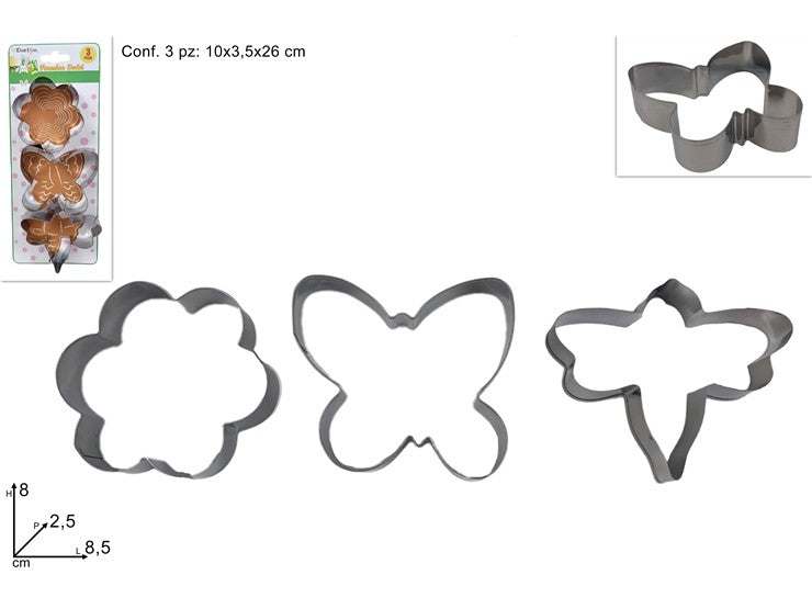 STAMPI IN METALLO SOGGETTI PASQUALI SET 3PZ SH-ES303
