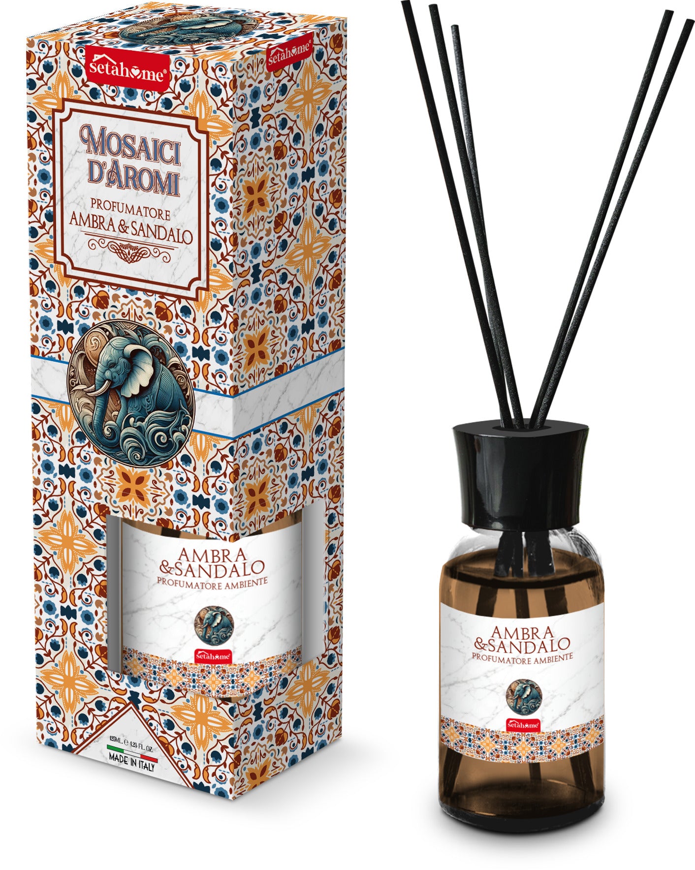 DIFFUSORE AMB. 125ML - AMBRA E SANDALO