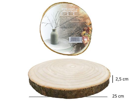 CEPPO LEGNO DECORATIVO D25X2,5CM