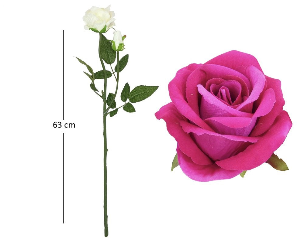 ROSA VELLUTO CON BUD H63CM - VIOLET