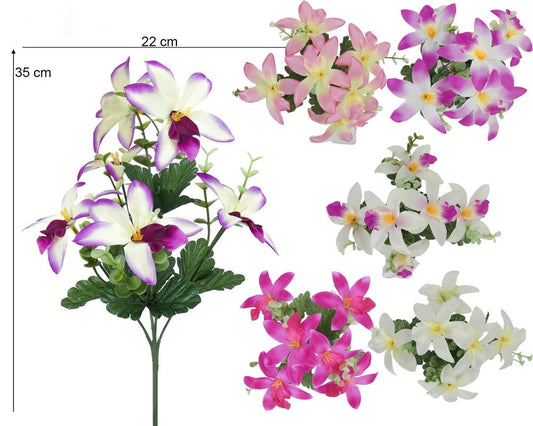 BUSH ORCHIDEE SATIN/EUCALIPTO H35/D22CM - BOX