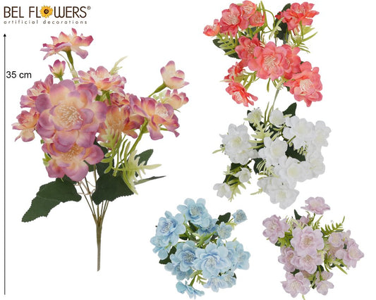 BUSH MINI CAMELIE X 14FIORI  H35CM