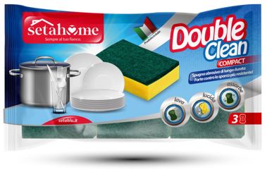 SPUGNA CASA DOUBLE 3PZ COMPACT 7X10CM
