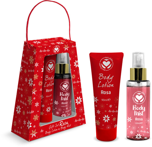 SET REGALO BODY MIST LOTION 90ML ROSE