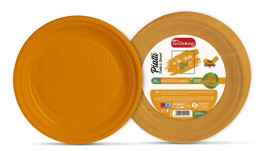 PIATTI DA DOLCE/FRUTTA ARANCIONI CF 25PZ