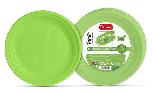 PIATTI DA DOLCE/FRUTTA VERDI CF 25PZ