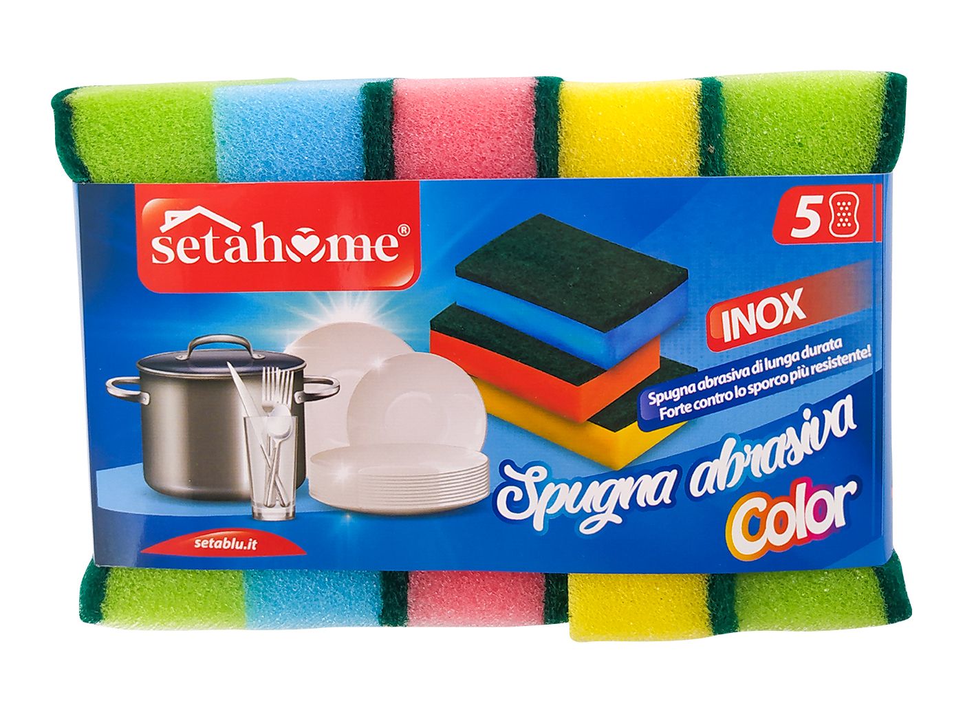 SPUGNA CUCINA CLASSICA - 5PZ 10X7X3CM