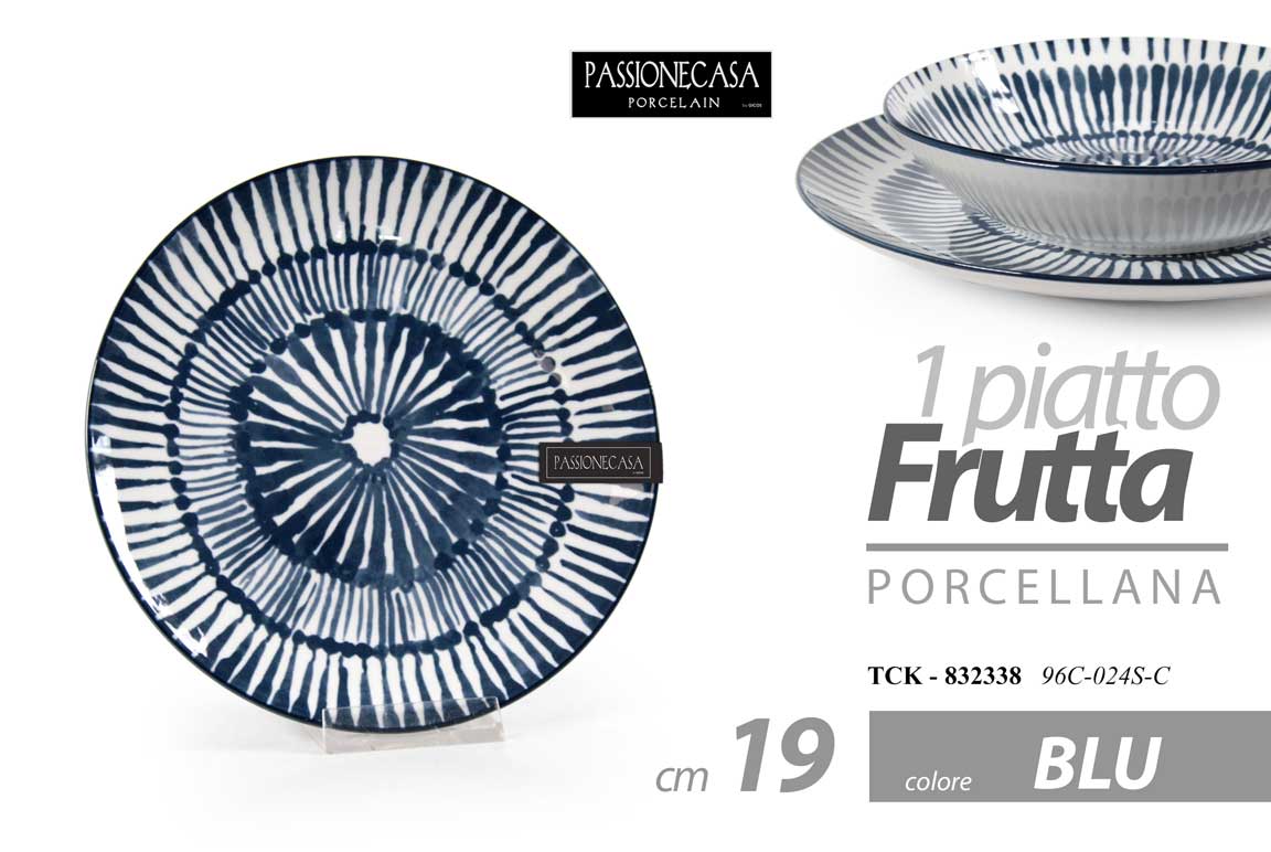 TCK/PIATTO FRUTTA BLU 19CM 96C-024S-C